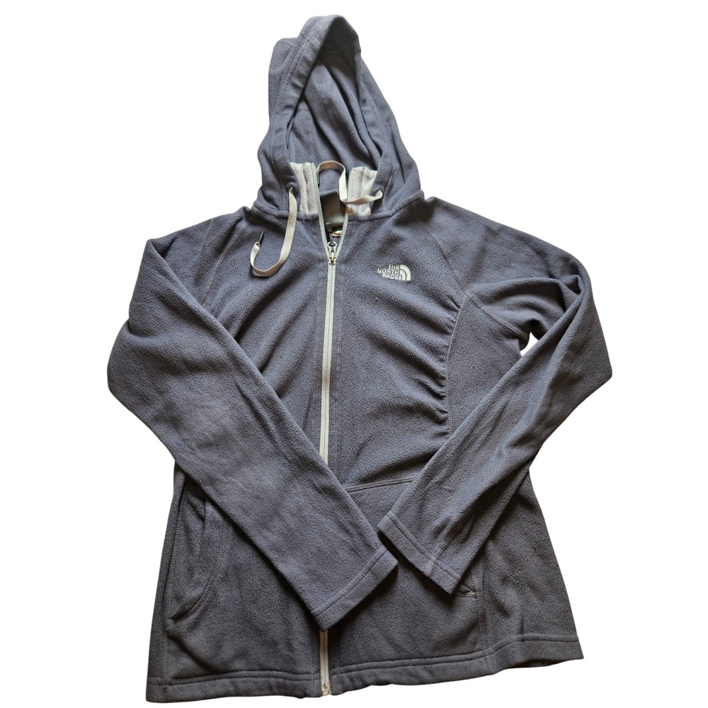 The North Face Womens Gray TKA 100 Full Zip Fleece Hoodie MK 252018 Small
